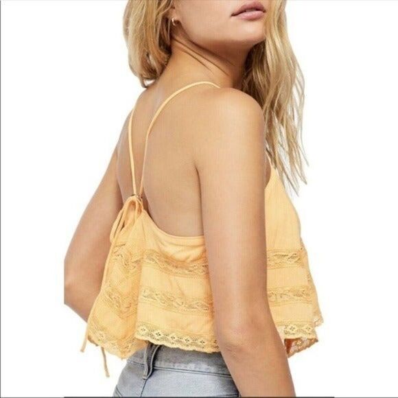Free People Home Again Boho Cami Crop Top - Picture 3 of 4